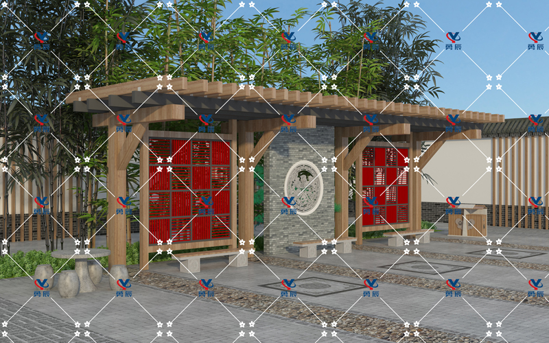 仿古候車亭YCHF-002